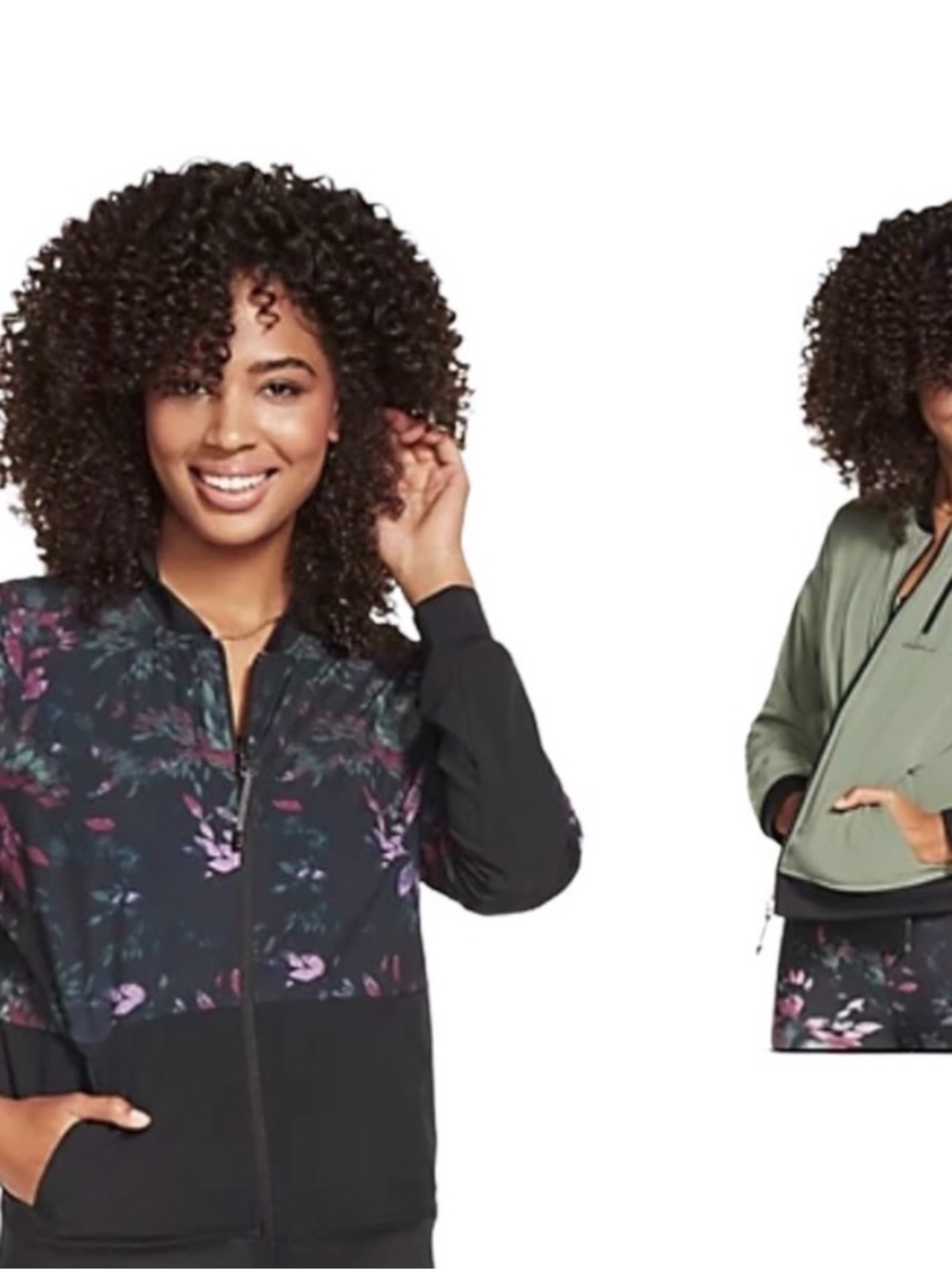 Sketchers Gowalk sketch weave women’s  reversible  Jacket in Black and Olive-S